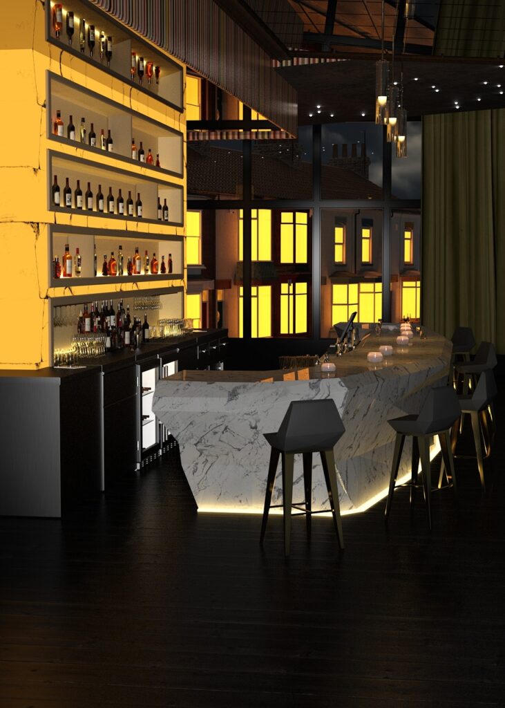 bar, counter, gastronomy
